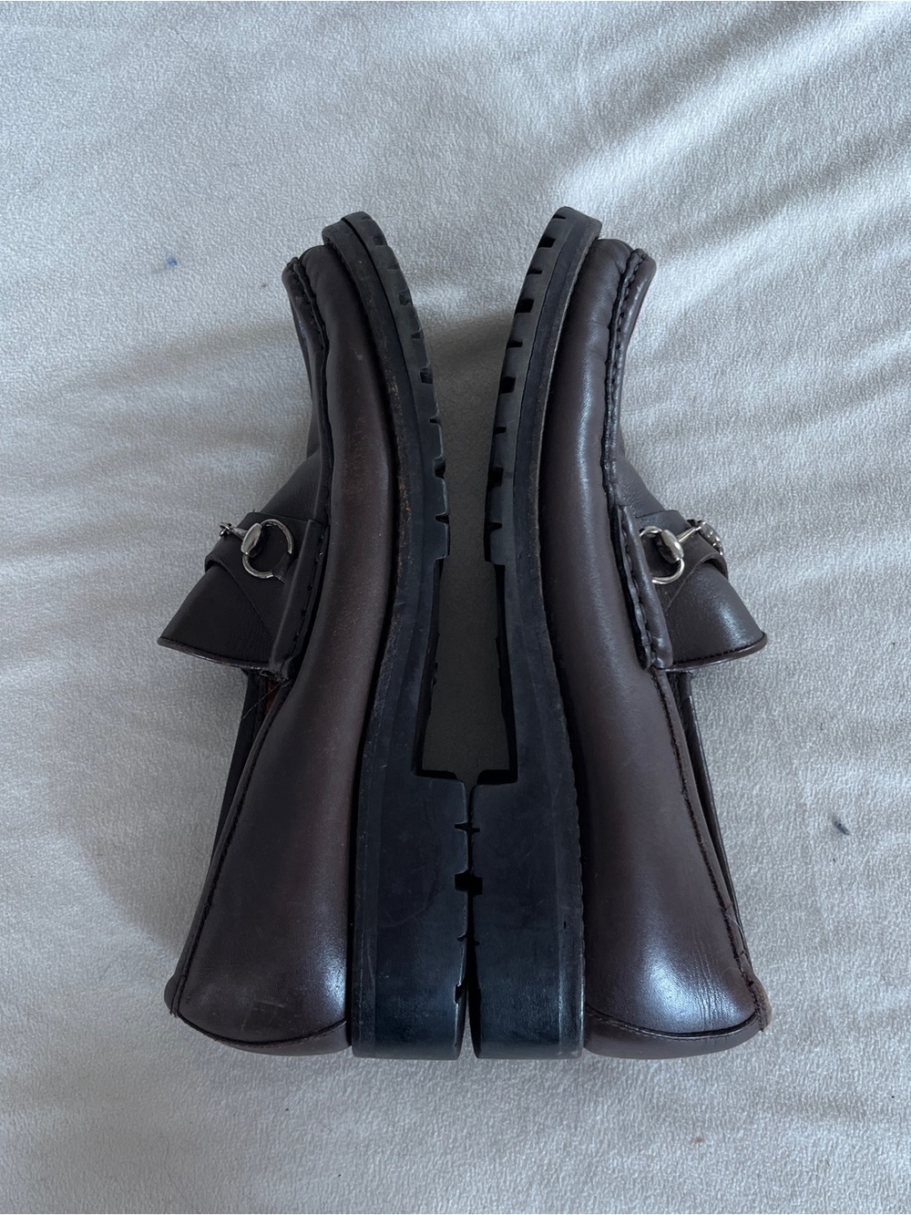 Gucci Brown Classic Horsebit Loafers Size Womens 9 - Picture 7 of 12